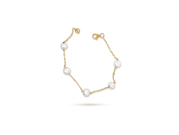 Cultured Pearl Bracelet – 9ct Yellow Gold