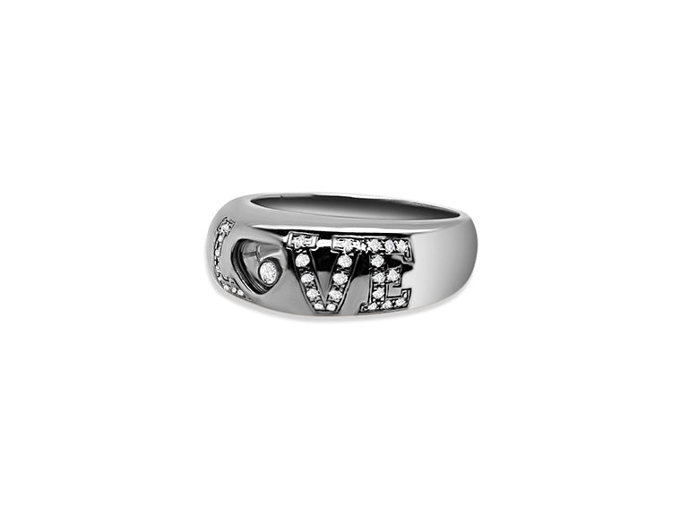 Chopard Love Ring with Floating Diamond – 18ct White Gold