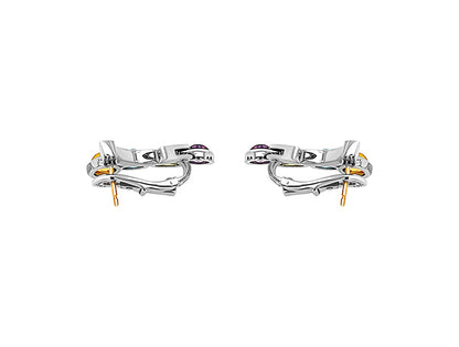 Bvlgari Allegra Multi-Gem & Diamond Clip On Earrings – 18ct White Gold