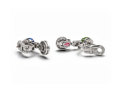 Bvlgari Allegra Multi-Gem & Diamond Clip On Earrings – 18ct White Gold