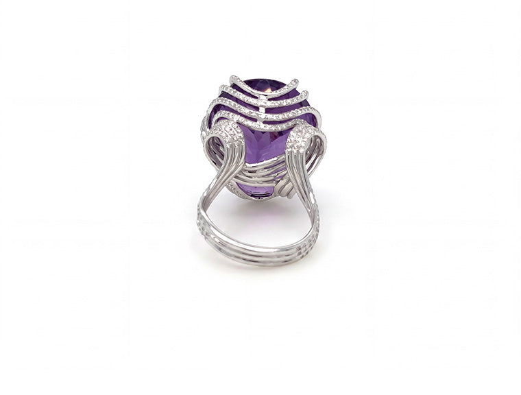 Lorenz Bäumer Paris 230 Amethyst & Diamond Ring – 18ct White Gold