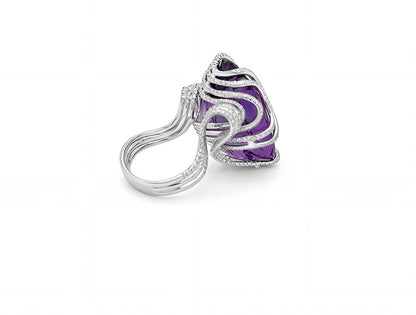 Lorenz Bäumer Paris 230 Amethyst & Diamond Ring – 18ct White Gold
