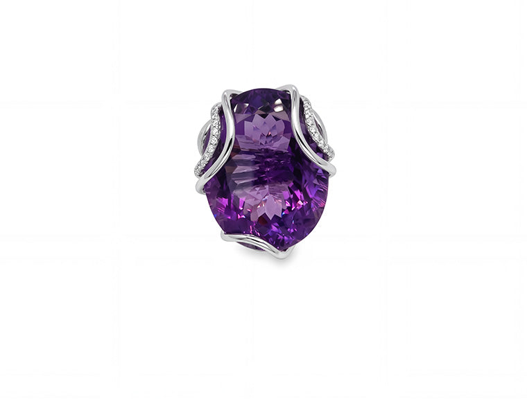 Lorenz Bäumer Paris 230 Amethyst & Diamond Ring – 18ct White Gold