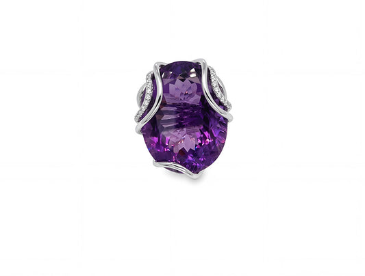 Lorenz Bäumer Paris 230 Amethyst & Diamond Ring – 18ct White Gold