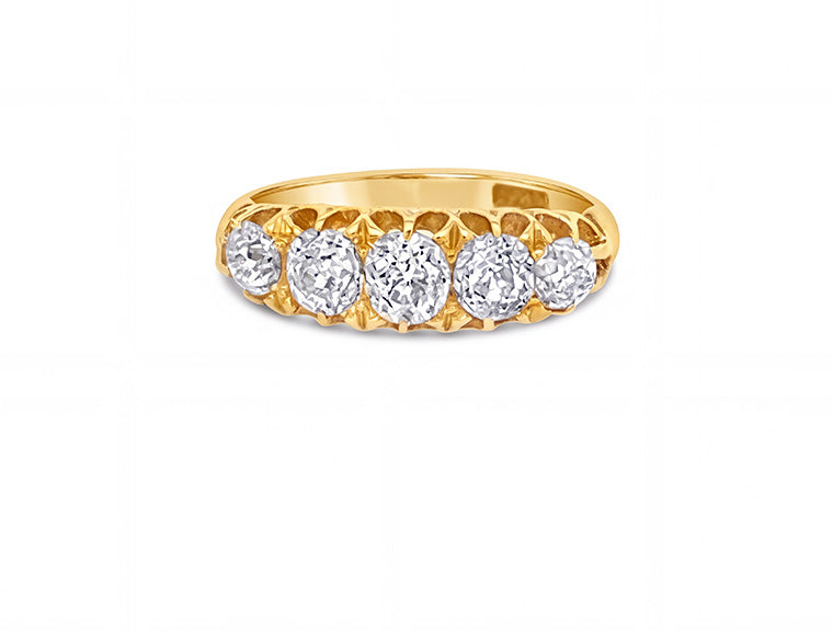 1.83ct Antique Old Cut Diamond Ring - 18ct Yellow Gold