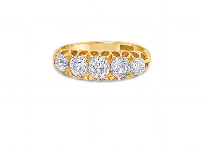 1.83ct Antique Old Cut Diamond Ring - 18ct Yellow Gold