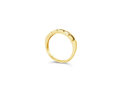 Sapphire and Diamond Ring - 9ct Yellow Gold