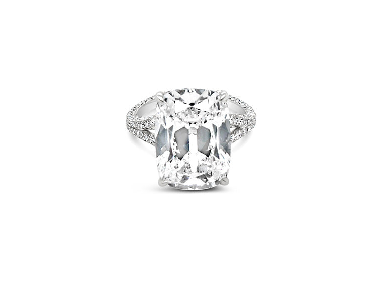 10.14cts Natural Diamond Solitaire Cushion Cut (Platinum) GIA Certificate