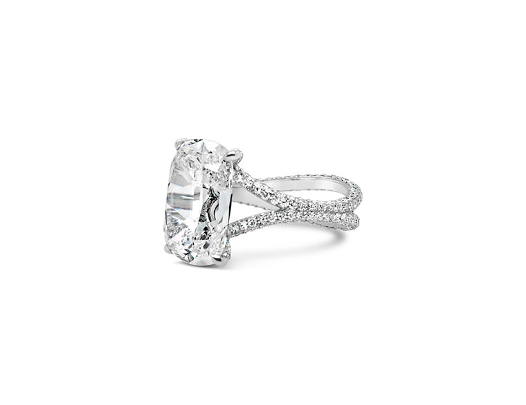 10.14cts Natural Diamond Solitaire Cushion Cut (Platinum) GIA Certificate