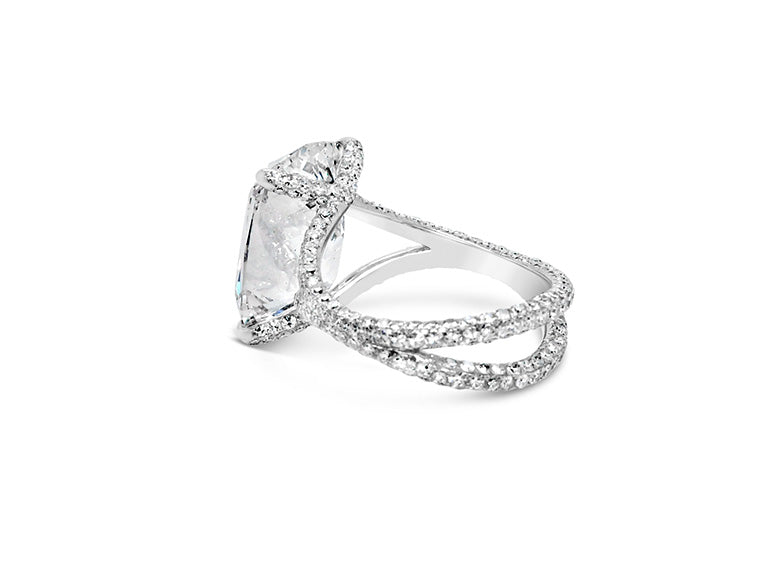 10.14cts Natural Diamond Solitaire Cushion Cut (Platinum) GIA Certificate
