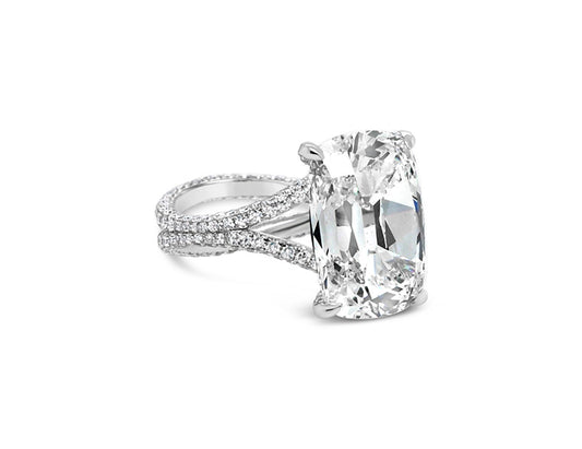 10.14cts Natural Diamond Solitaire Cushion Cut (Platinum) GIA Certificate