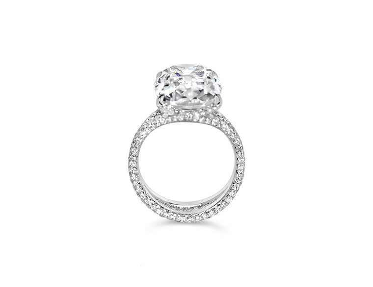 10.14cts Natural Diamond Solitaire Cushion Cut (Platinum) GIA Certificate