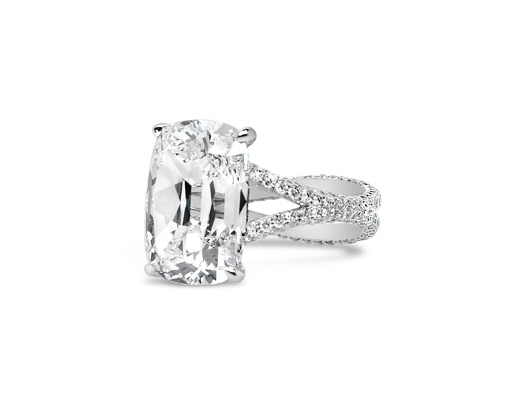 10.14cts Natural Diamond Solitaire Cushion Cut (Platinum) GIA Certificate