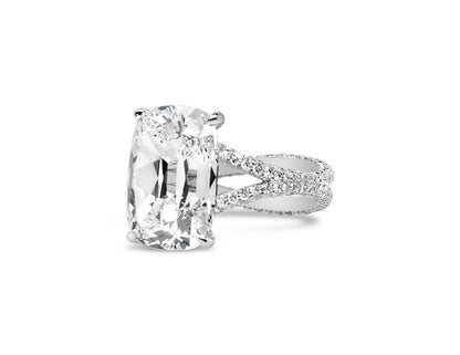10.14cts Natural Diamond Solitaire Cushion Cut (Platinum) GIA Certificate