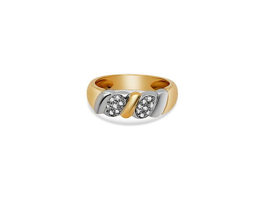 0.20ct Diamond Half Eternity Ring (18ct Yellow/White Gold)
