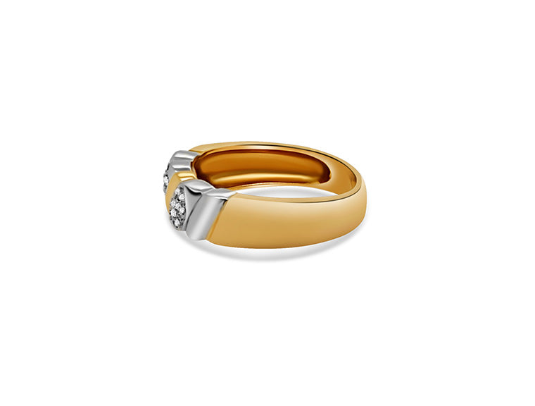 0.20ct Diamond Half Eternity Ring (18ct Yellow/White Gold)