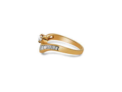 Diamond Ring Wishbone - 18ct Yellow Gold