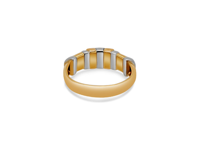 Diamond and Ruby Half Eternity Ring - 18ct Yellow Gold