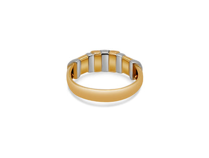 Diamond and Ruby Half Eternity Ring - 18ct Yellow Gold