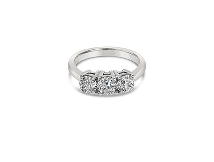 1.14ct Diamond Trilogy Ring - 18ct White Gold