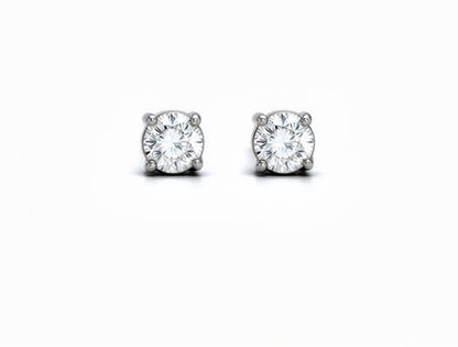 0.74cts Diamond Stud Earrings - 18ct White Gold