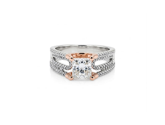 1.08cts Solitaire Princess Diamond Ring - 18ct White Gold