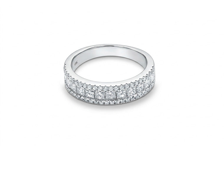 0.75cts Diamond Half Eternity Ring - 18ct White Gold