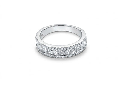 0.75cts Diamond Half Eternity Ring - 18ct White Gold