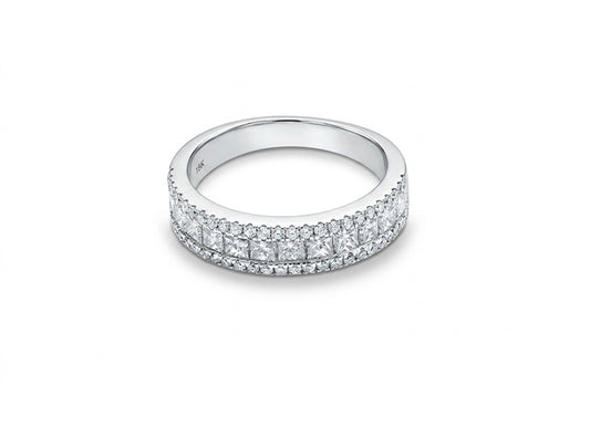 0.75cts Diamond Half Eternity Ring - 18ct White Gold