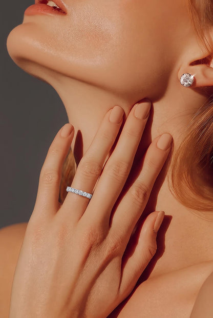 0.20ct Diamond Half Eternity Ring - 18ct White Gold