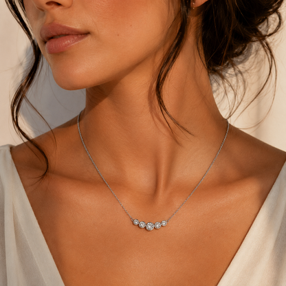 Tiffany & Co. 5 Diamond Necklace – 18ct White Gold