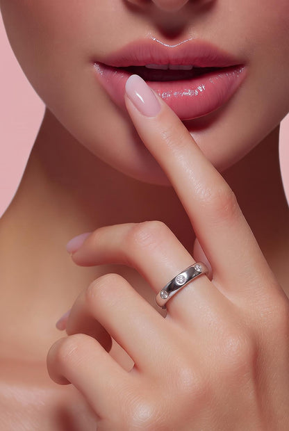9 Stone Diamond Ring – Platinum