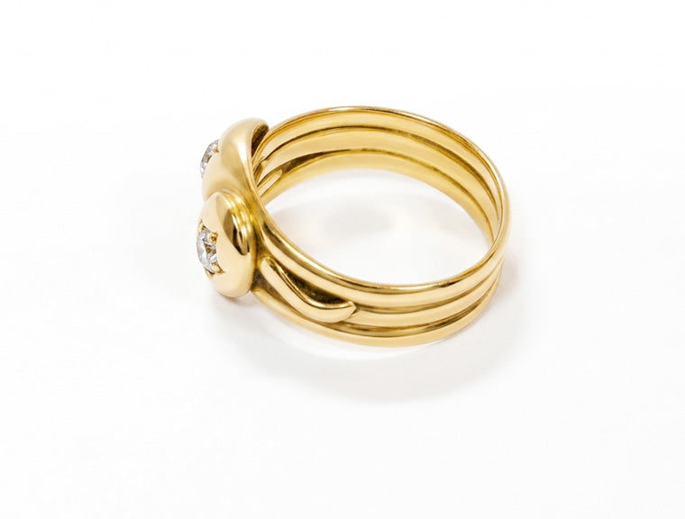 Diamond Gents Ring - 18ct Yellow Gold