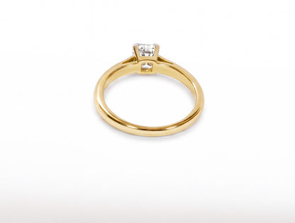 0.25ct Diamond Princess Solitaire Ring - 18ct Yellow Gold
