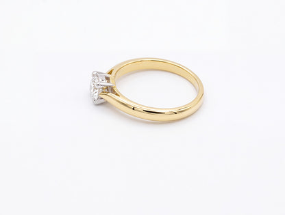 0.25ct Diamond Princess Solitaire Ring - 18ct Yellow Gold
