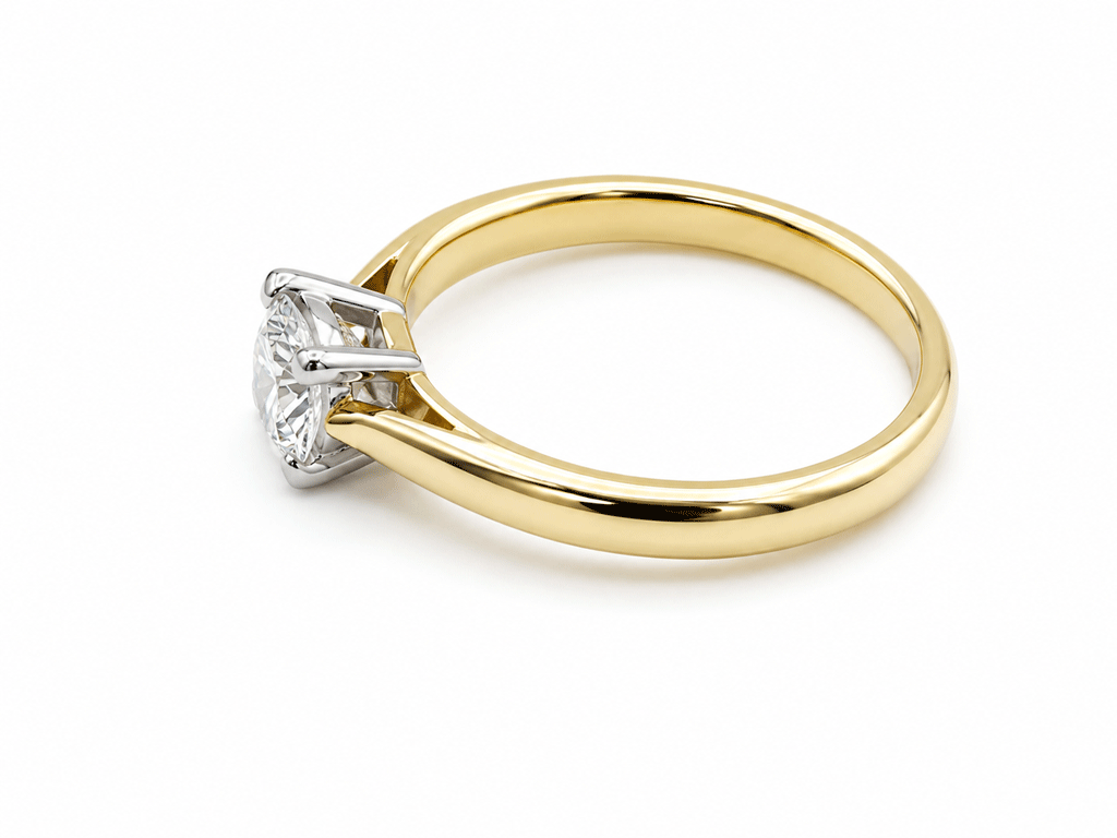 0.25ct Princess Cut Solitaire Diamond Ring – 18ct Yellow Gold