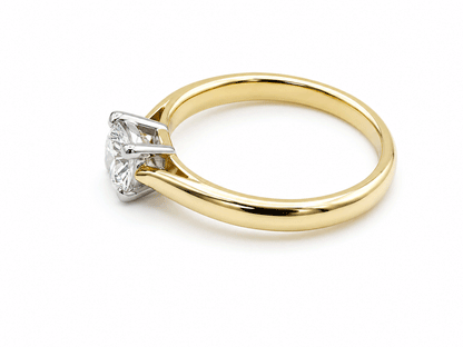 0.25ct Princess Cut Solitaire Diamond Ring – 18ct Yellow Gold