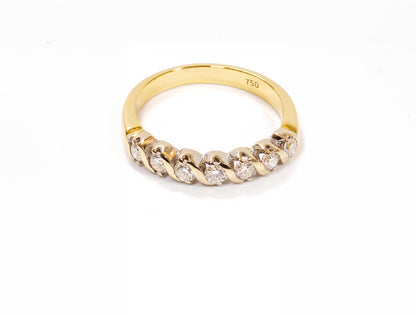 0.70cts Diamond Half Eternity Ring - 18ct Yellow Gold