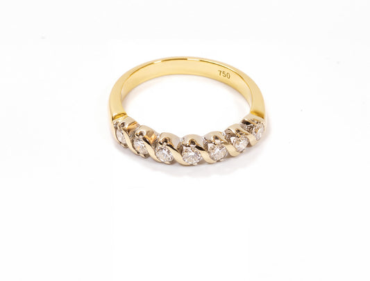 0.70cts Diamond Half Eternity Ring - 18ct Yellow Gold