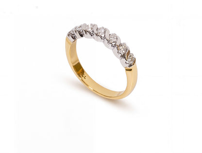 0.70cts Diamond Half Eternity Ring - 18ct Yellow Gold