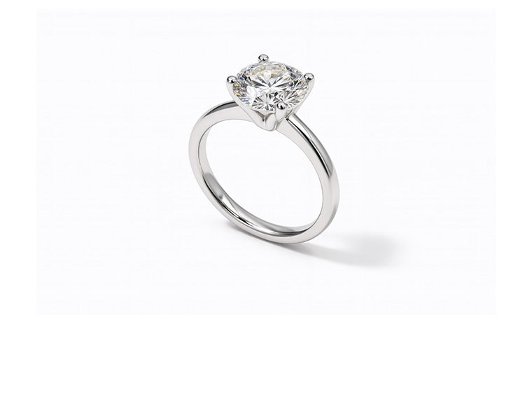 3.03cts Lab-Grown Diamond Solitaire Ring - Platinum (IGI Certificate)