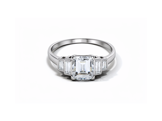 2.56cts Diamond Baguette Ring - 18ct White Gold