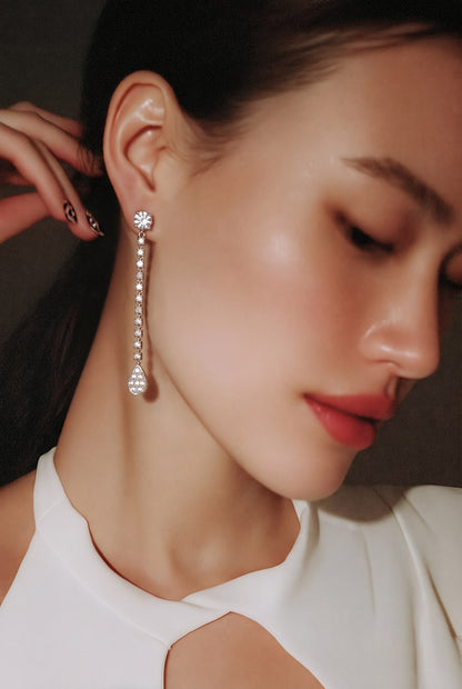Earring Diamond Drop - 18ct White Gold