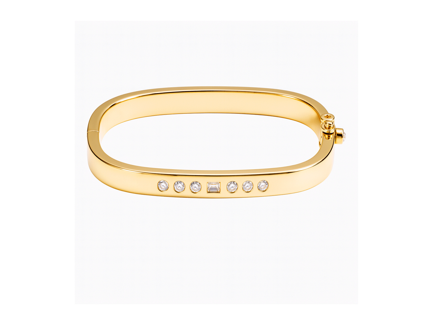 Diamond Bangle - 18ct Yellow Gold