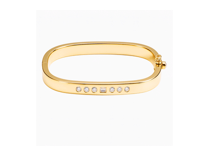 Diamond Bangle - 18ct Yellow Gold