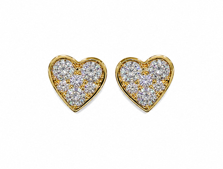 0.50ct Natural Diamonds Stud Earrings - 18ct Yellow Gold