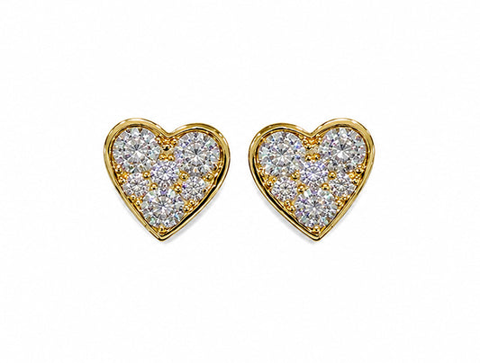 0.50ct Natural Diamonds Stud Earrings - 18ct Yellow Gold