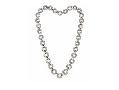 5.12cts Natural Diamond Set Necklace (18ct White Gold)
