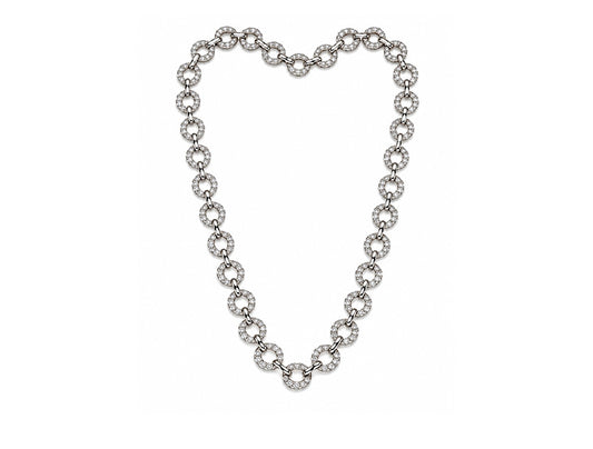 5.12cts Natural Diamond Set Necklace (18ct White Gold)