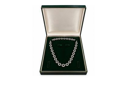 5.12cts Natural Diamond Set Necklace (18ct White Gold)